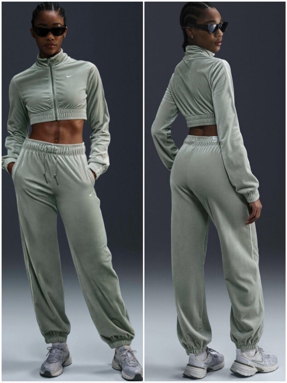 Nike Sportswear Collection Mid-Rise Velour Joggers
